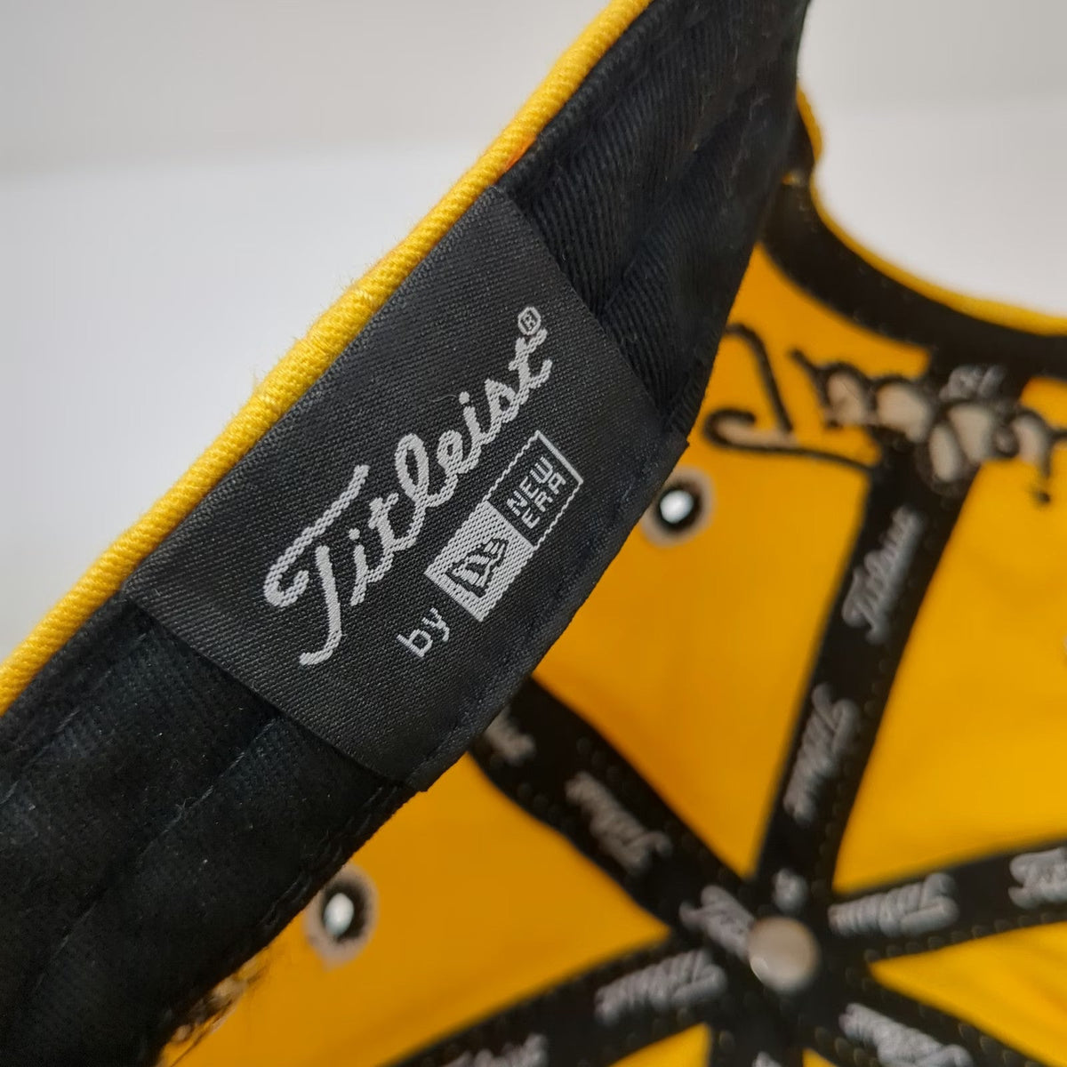 New Era Titleist Baseball Cap Yellow One Size Old Works Golf Hat Slideback
