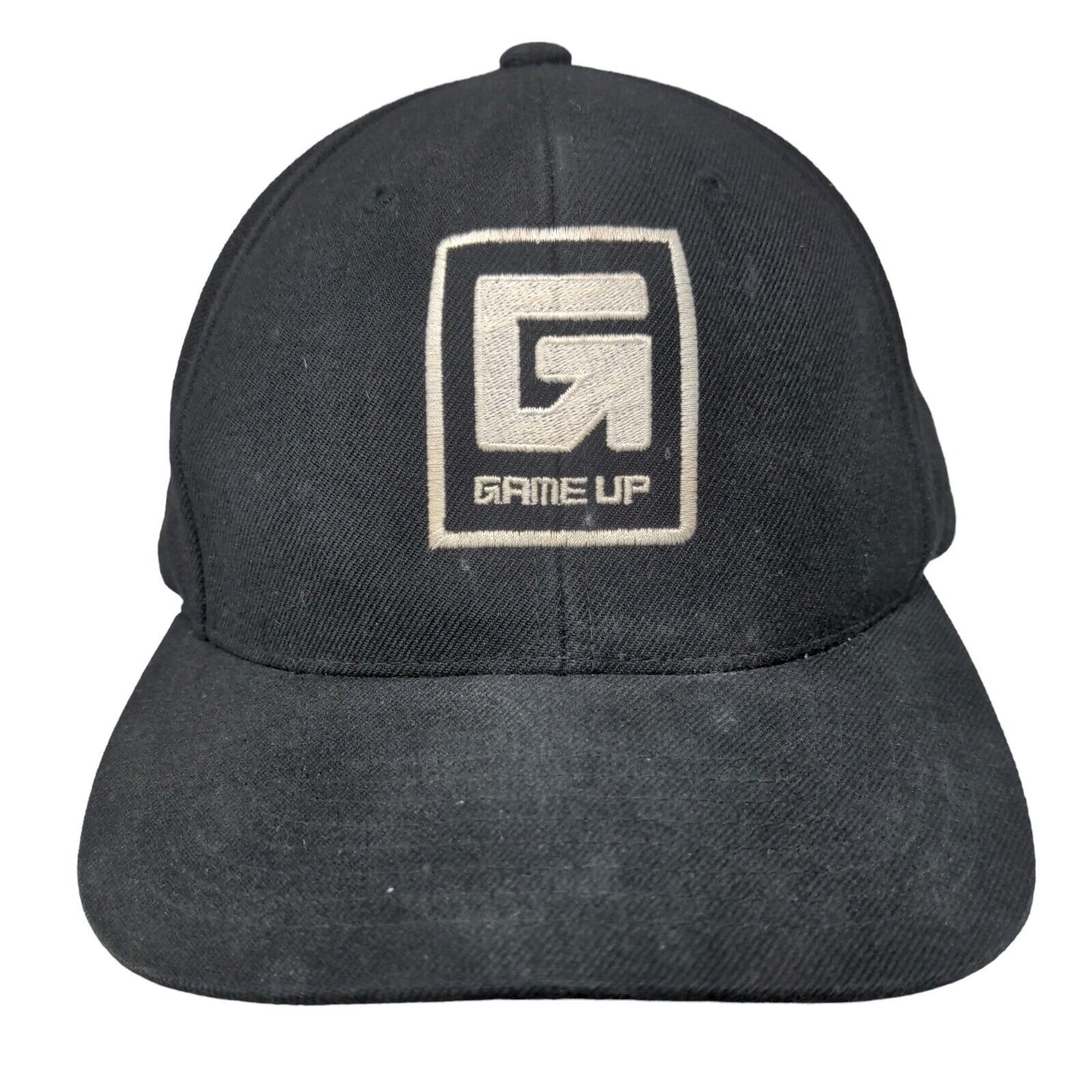Game Up Snapback Hat Black OSFA Embroidered 6 Panel Sport-Tek