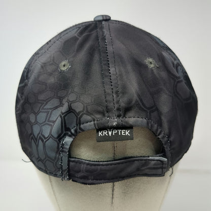 Kryptek Baseball Cap Black OSFM Spartan Helmet American Flag Camo Strapback Hat