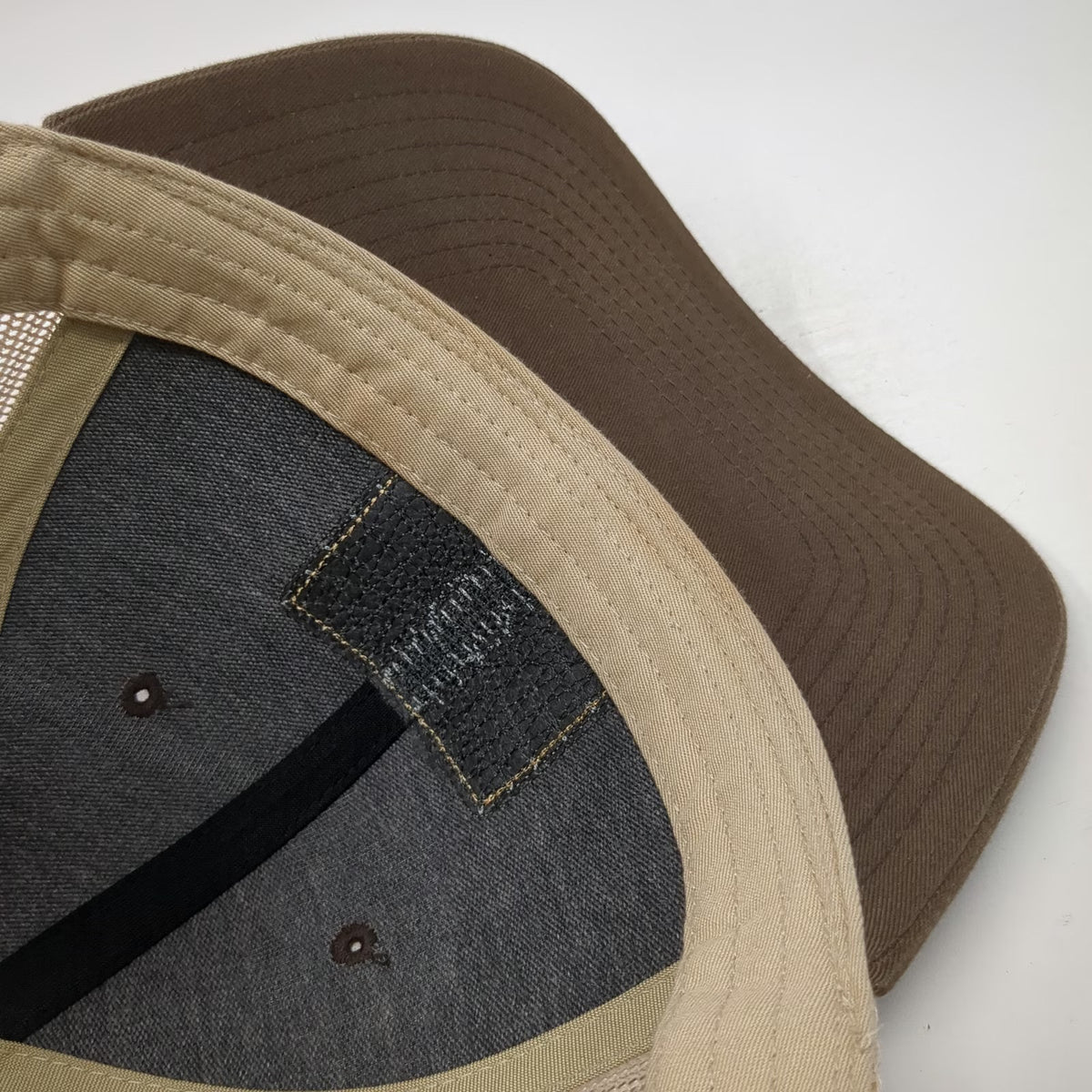 Richardson Trucker Hat Brown One Size Dairy West Cow Leather Patch Snapback