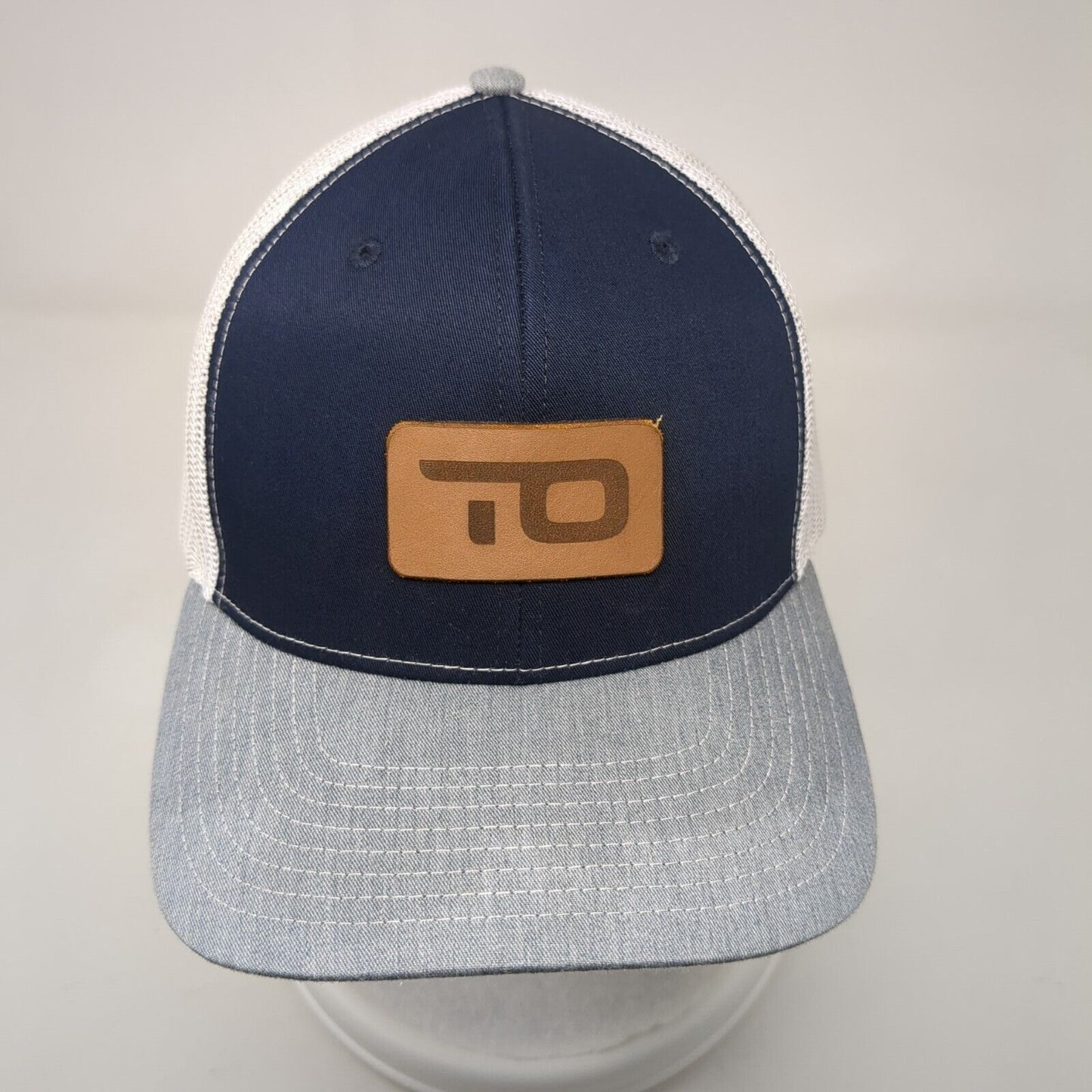 Richardson Snapback Mesh Back Trucker Hat Multi One Size Leather Patch