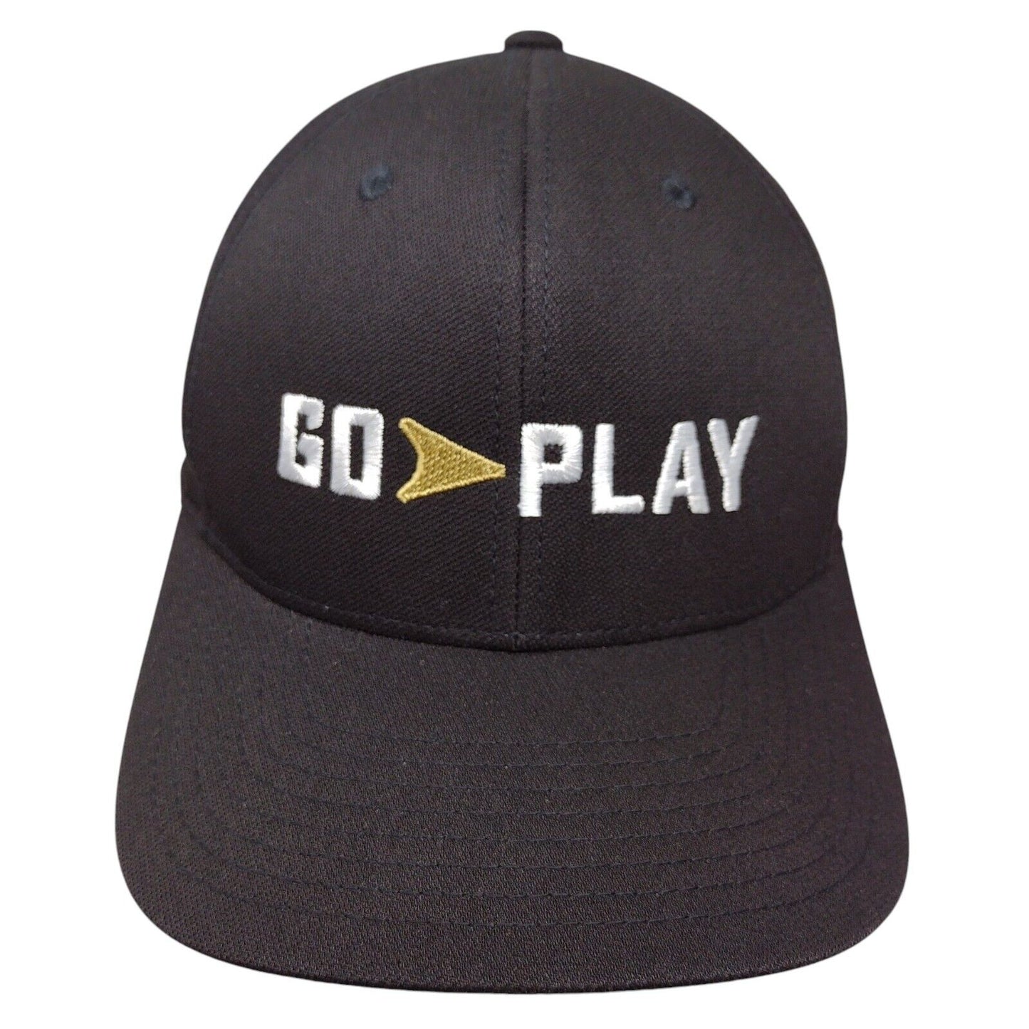 Go Play Snapback Hat Black OSFA Embroidered Flexfit 110 Yupoong
