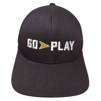 Go Play Snapback Hat Black OSFA Embroidered Flexfit 110 Yupoong