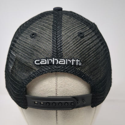 Carhartt Trucker Hat Black White Orange One Size Mesh Snapback Patch Logo Curved