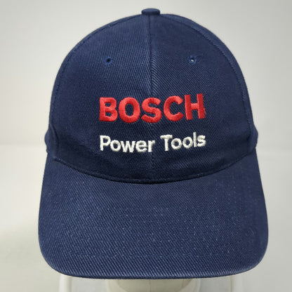 Bosch Power Tools Baseball Cap Blue One Size Embroidered Slideback Red White Hat