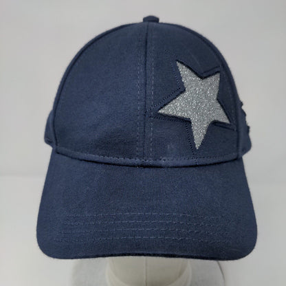 C.C Exclusives Strapback Hat Blue OSFA Adjustable Stars 6 Panel Cotton