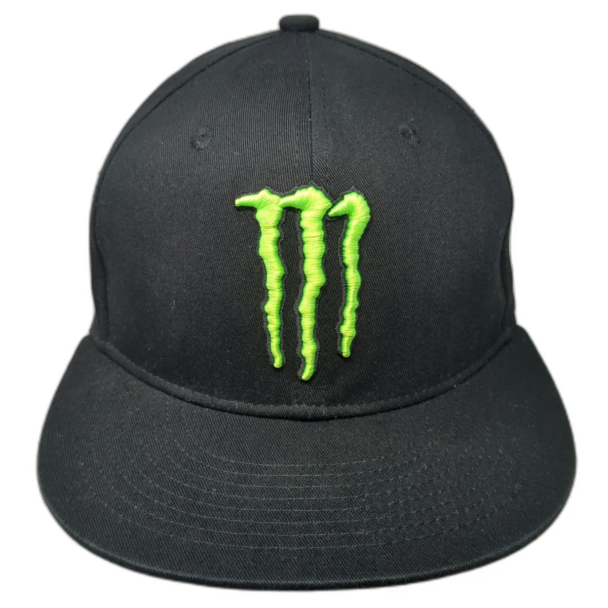Monster Energy Snapback Black Hat One Size Embroidered Claw Logo Cotton