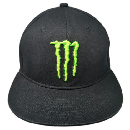 Monster Energy Snapback Black Hat One Size Embroidered Claw Logo Cotton