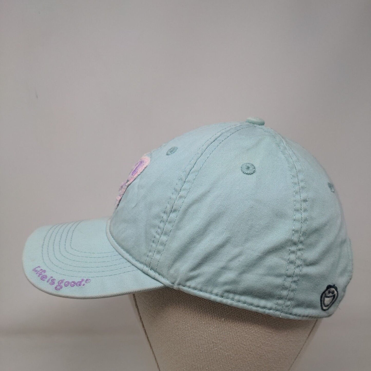 Life is Good Flip Flop Slideback Hat Blue One Size Adjustable Embroidered Cotton