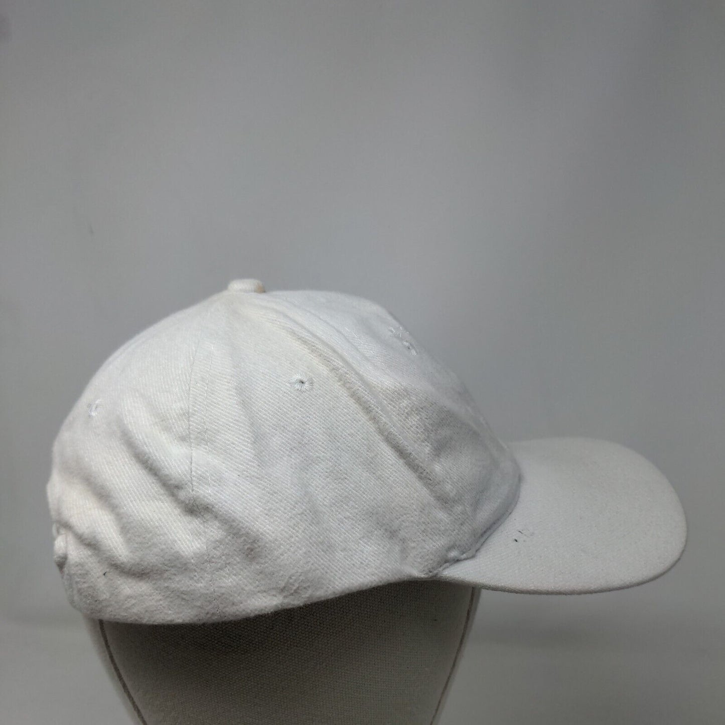 KC Snapback Hat Cream OSFA Adjustable Vented Holes 6 Panel Blank