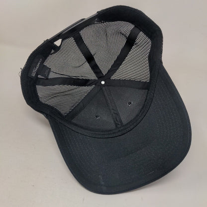 Fresh Patch Snapback Mesh Back Trucker Hat Black One Size Port Authority