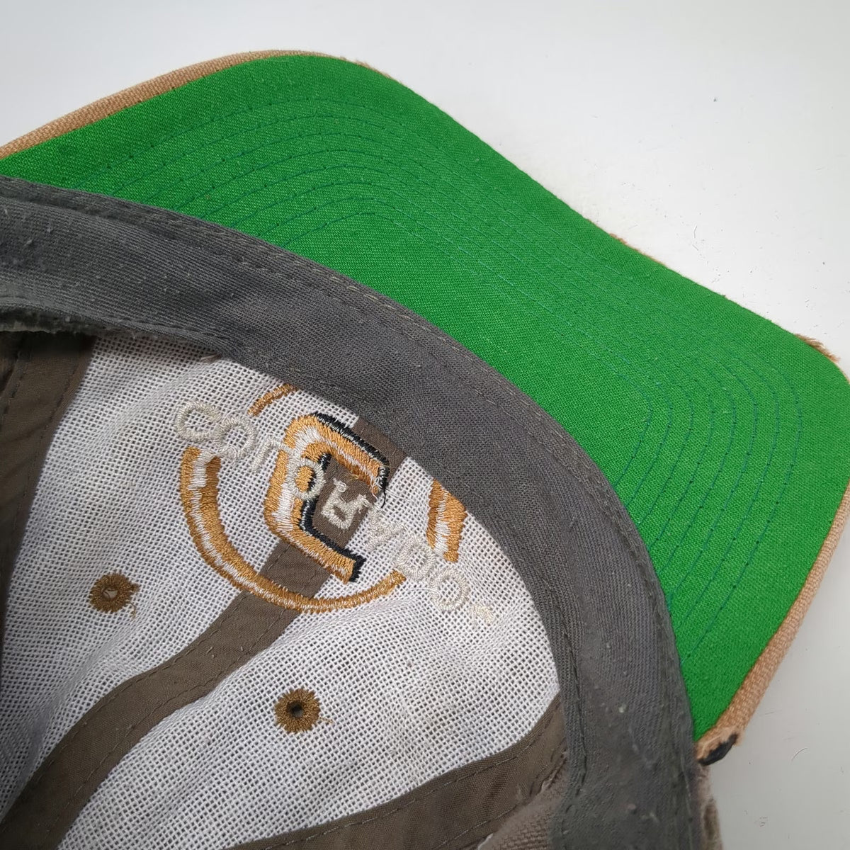 Colorado Buffaloes NCAA Ahead Beige One Size Cap Slideback Green Undervisor Hat