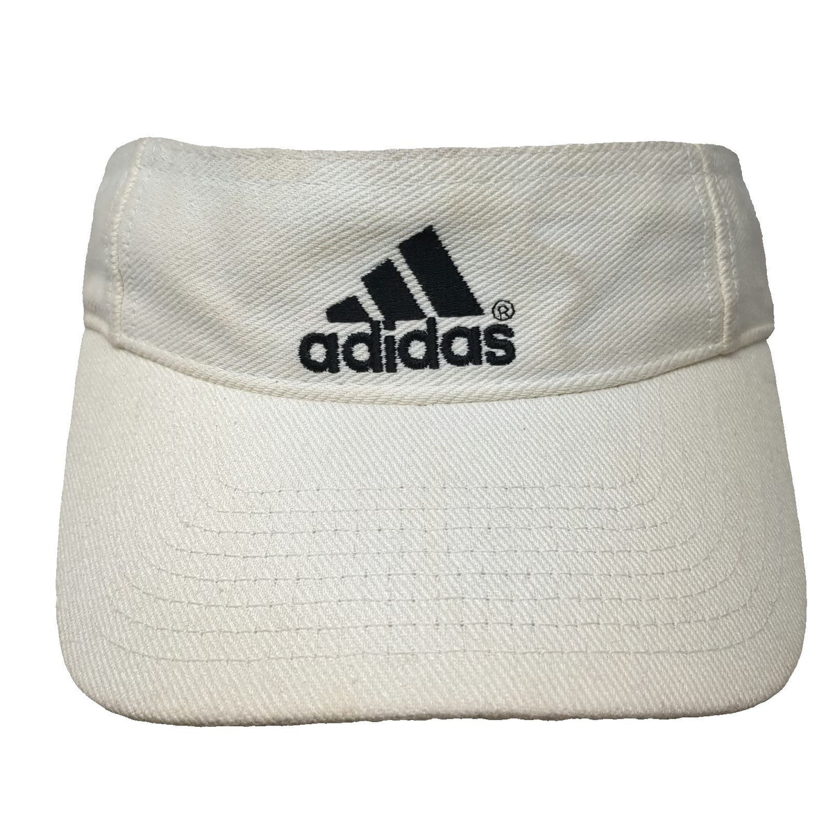 Adidas Visor White One Size Embroidered Logo Adjustable Performance Sport Hat