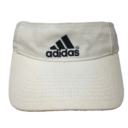 Adidas Visor White One Size Embroidered Logo Adjustable Performance Sport Hat