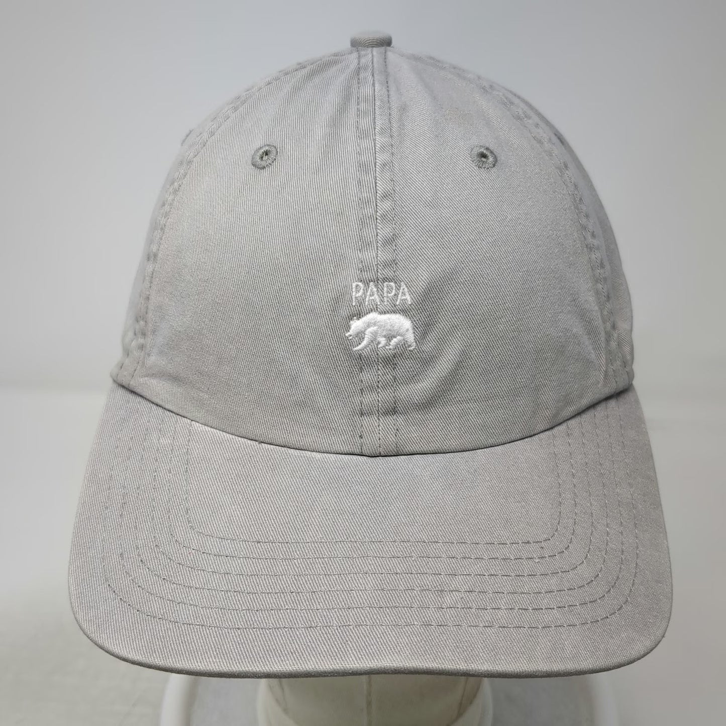 Wembley Baseball Cap Black One Size Papa Bear Embroidered Hat Slideback Cotton