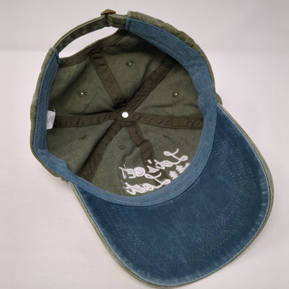 Let's Get Lost Slideback Hat Green OS Adjustable Embroidered 6 Panel Cotton