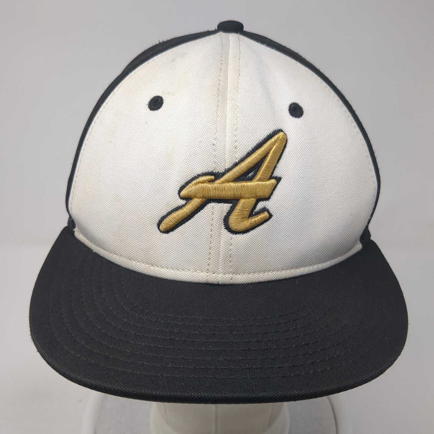 Letter A Logo Fitted Hat Black Small Embroidered The Game Colorblock