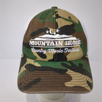 Mountain Home Country Music Festival Snapback Trucker Hat Camo OSFA