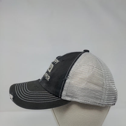 Happy Camper Slideback Trucker Hat Black One Size Embroidered Sportsman
