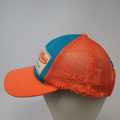 Mitchell & Ness Trucker Hat Orange Blue OSFM Philadelphia Patch Mesh Snapback