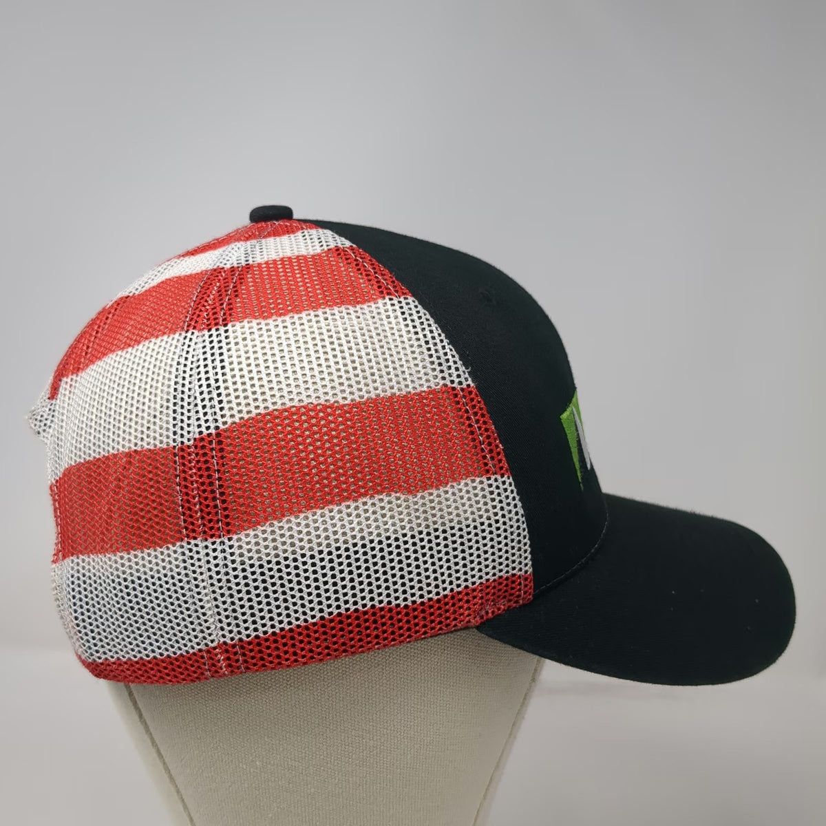 Kati Trucker Hat Black One Size US Flag Renewal by Andersen Snapback Mesh Back