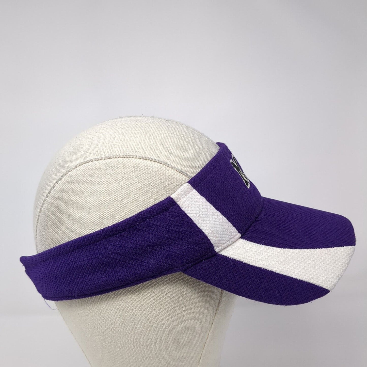 Letter M Adult Strapback Sun Visor Hat Purple OS Adjustable Augusta Sportswear