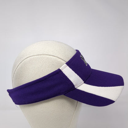 Letter M Adult Strapback Sun Visor Hat Purple OS Adjustable Augusta Sportswear