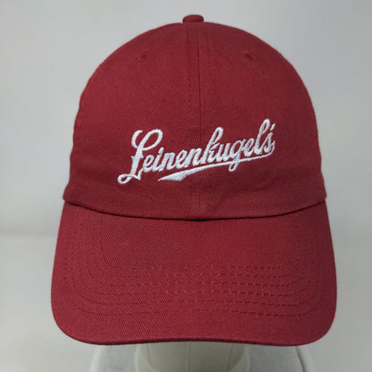 Leinenkugel's Slideback Hat Red One Size Adjustable Embroidered Vented Holes