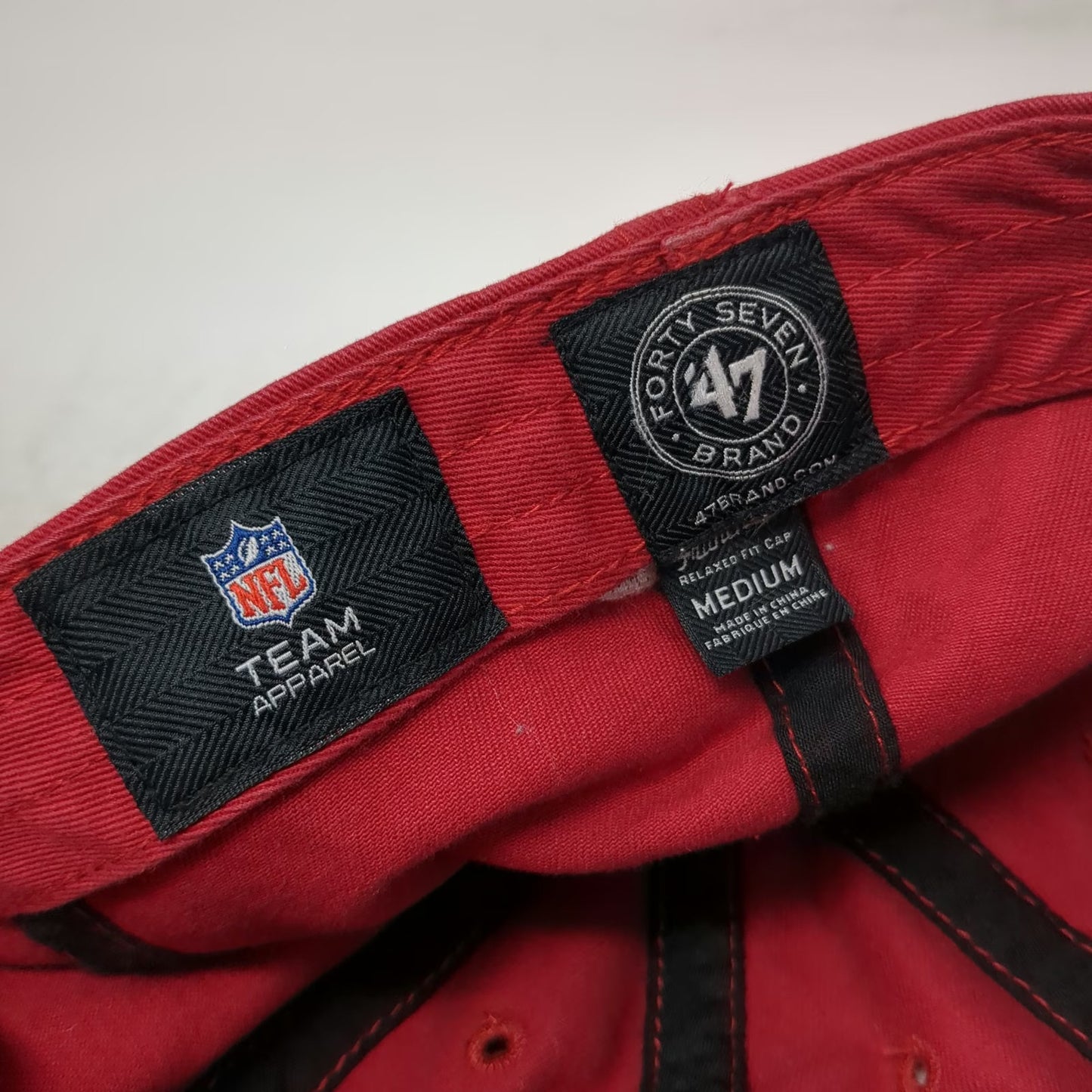 '47 Brand New England Patriots NFL Red M Relaxed Fit Cap Hat Embroidered Logo