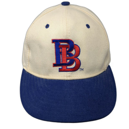 New Era Cap Beige Blue 7 5/8 Buffalo Bills 5950 Wool Made in USA Hat Vintage NFL