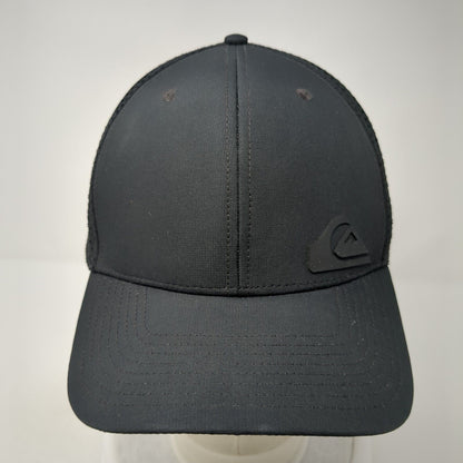 Quiksilver Strapback Hat Black OS Adjustable Lightweight Breathable 6 Panel