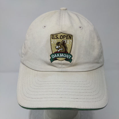 US Open Oakmont 2007 Slideback Hat Tan OSFA USGA Member Solid 6 Panel