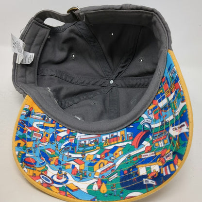 CSL Plasma Baseball Cap Gray Yellow OSFM Airplane Banner Underbill Buckle Hat
