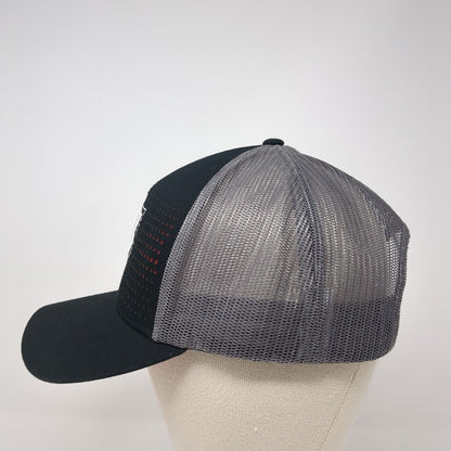 Richardson Mesh Back Trucker Hat Black One Size Embroidered Logo Outdoor