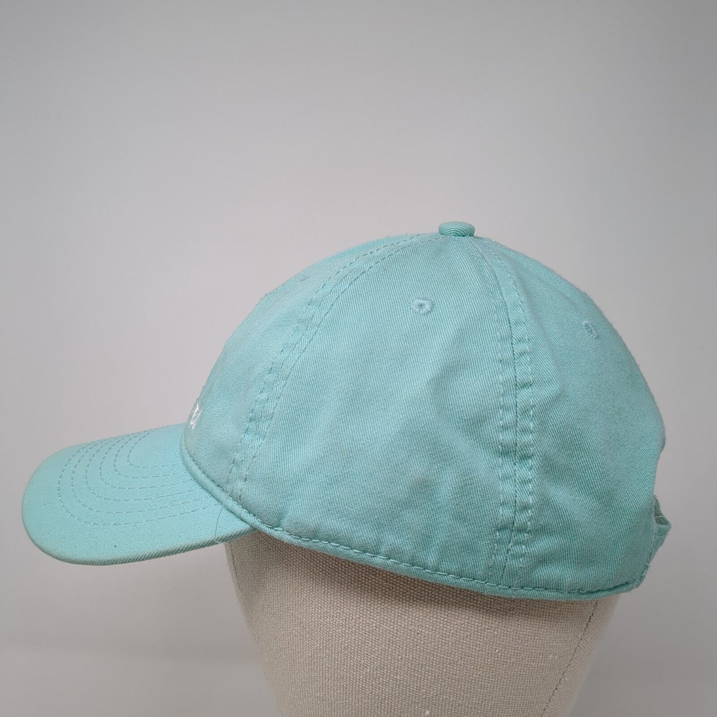Orange Beach Sea Turtle Strapback Hat Blue One Size Solid Adjustable