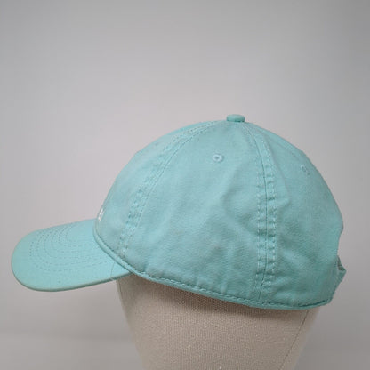 Orange Beach Sea Turtle Strapback Hat Blue One Size Solid Adjustable