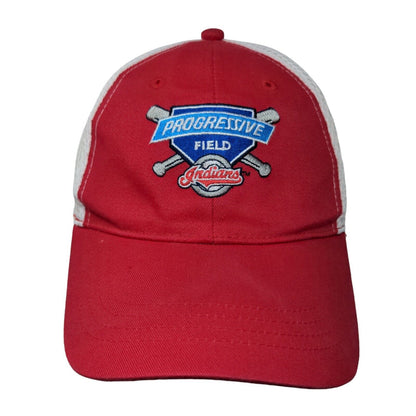 Indianapolis Indians Strapback Mesh Back Hat Red White Progressive Field MiLB