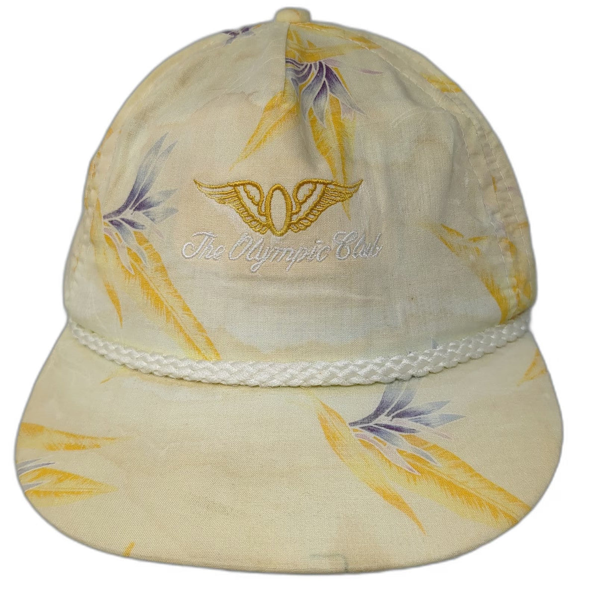 Imperial 5 Panel Yellow One Size The Olympic Club Floral Rope Brim Golf Logo Hat