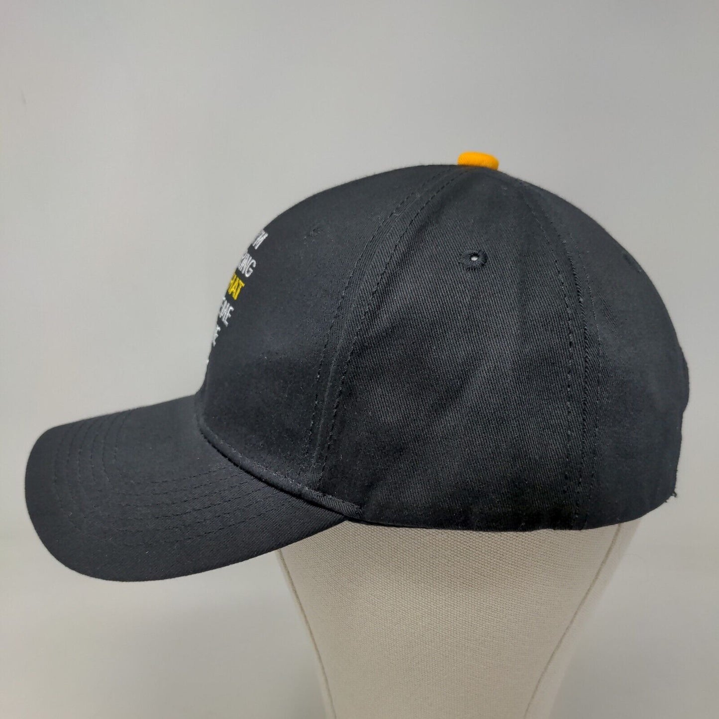 Unbranded Men's Slideback Hat Black 57-58 CM Embroidered Leave Me Alone Cotton