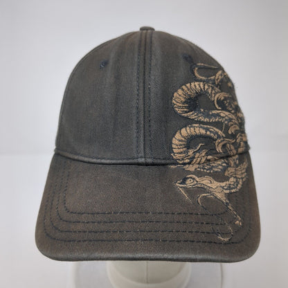 Snake Tattoo Fitted Hat Black One Size Embroidered Miami Ink 6 Panel