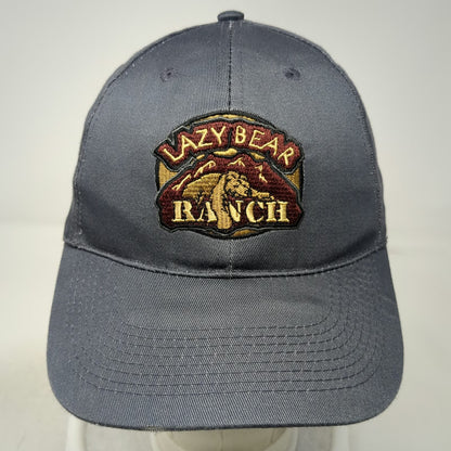 HTT Lazy Bear Ranch Baseball Cap Gray One Size Embroidered Patch Strapback Hat