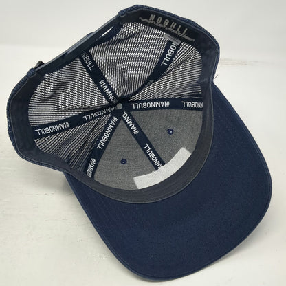 NOBULL Trucker Hat Blue Black White One Size Mesh Snapback Patch Logo Cotton