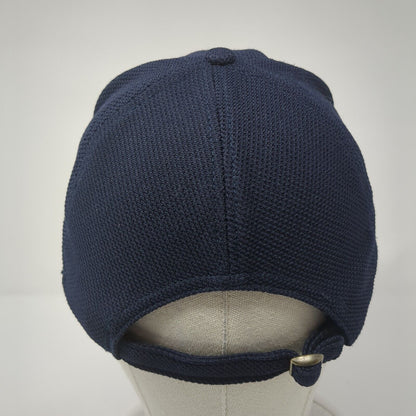 Senior Slideback Hat Blue One Size Adjustable Embroidered Vented Holes 6 Panel