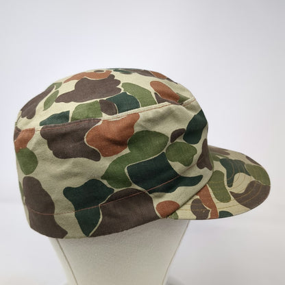 Army Cap Green Camo Vintage Duck Hunter Pattern Hat Flat Top Fitted Hunting