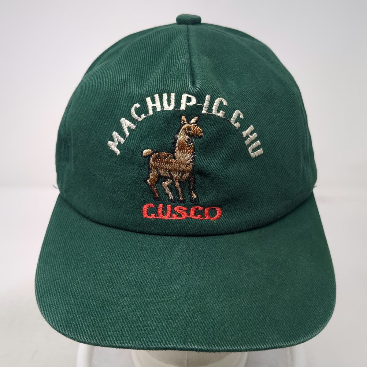5 Panel Green One Size Machu Picchu Cusco Peru Llama Snapback Hat Made In USA