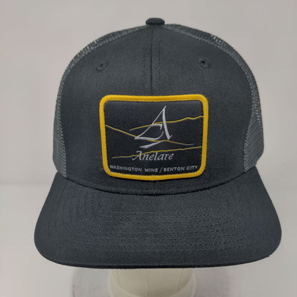 Anelare Washington Wine Snapback Trucker Hat Black One Size Adjustable