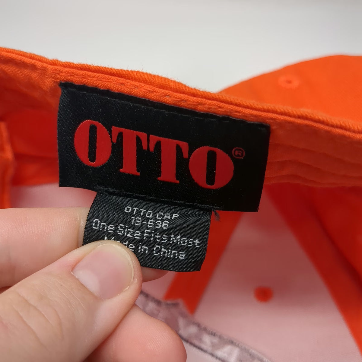 Otto Baseball Cap Orange One Size Lazy Bear Ranch Weiser Idaho Strapback Hat