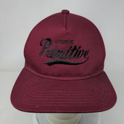 Authentic Primitive Snapback Hat Red OSFM Adjustable Embroidered 6 Panel
