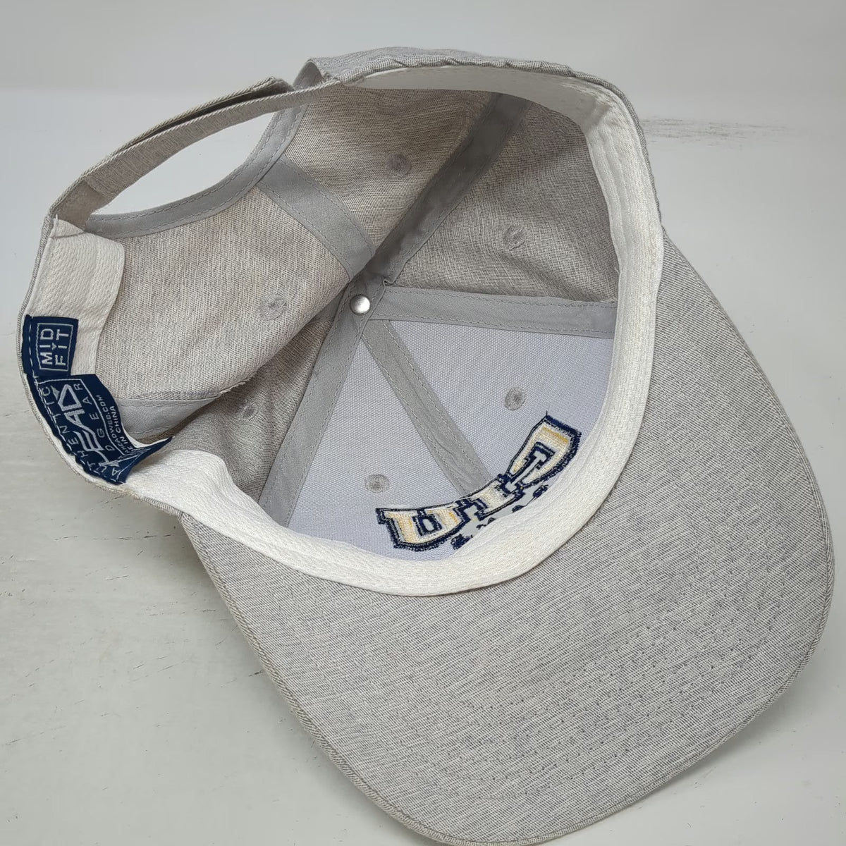 Ahead CIU Rams Hat Baseball Cap Gray One Size Strapback Embroidered Logo Curve