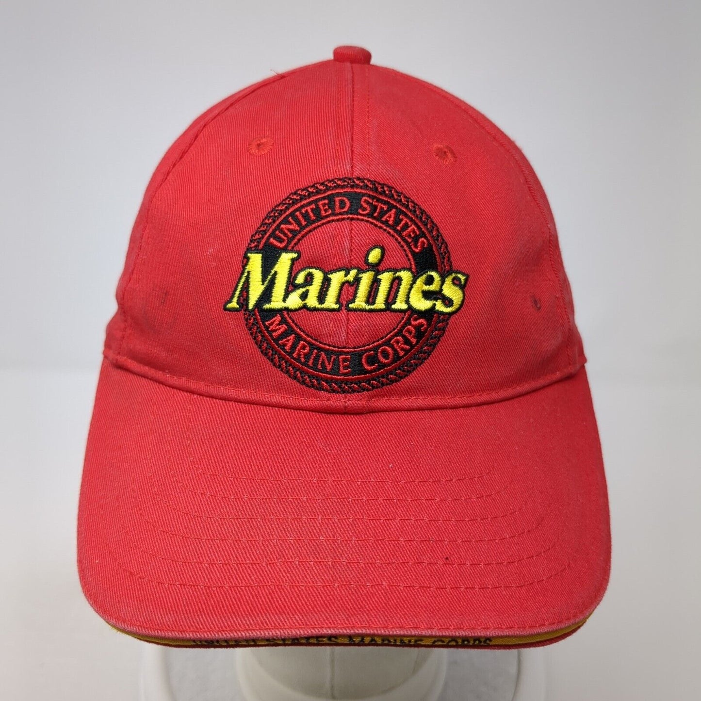 United States Marines Corp Strapback Baseball Cap Red OS Adjustable 6 Panel